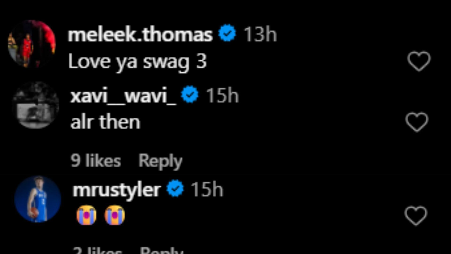 Arkansas signee Meleek Thomas drops 4-word reaction to AJ Dybantsa’s slick BYU workout (Image via Instagram @aj.dybantsa)